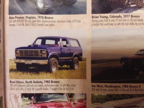 1994 Ford Bronco - This lifted purple Ford Bronco is equipped for off-road adventures with its tires and suspension.