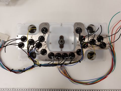 1978 Ford Bronco - Wiring harness for a dashboard instrument cluster, numerous color-coded wires and connectors.