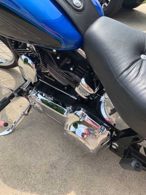 2008 Harley-Davidson Softail - Motorcycle engine and seat detail.