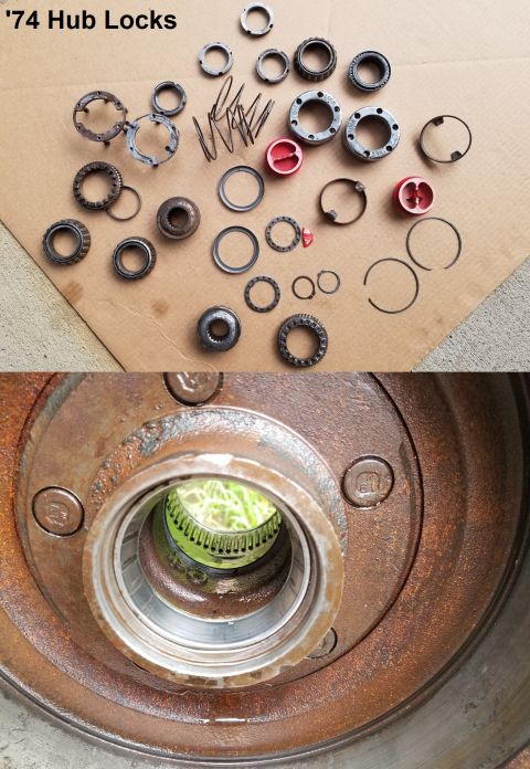 1974 Ford Bronco - After soaking for a day & then scrubbing the hub internals, it's apparent that they were driven through deep water, and then abandoned wet…