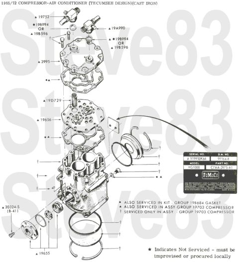 1976 Ford Bronco - '65-72 Tecumseh A/C Compressor IF THE IMAGE IS TOO SMALL, click it.