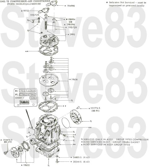 1976 Ford Bronco - '65-72 York Vertical A/C Compressor IF THE IMAGE IS TOO SMALL, click it.