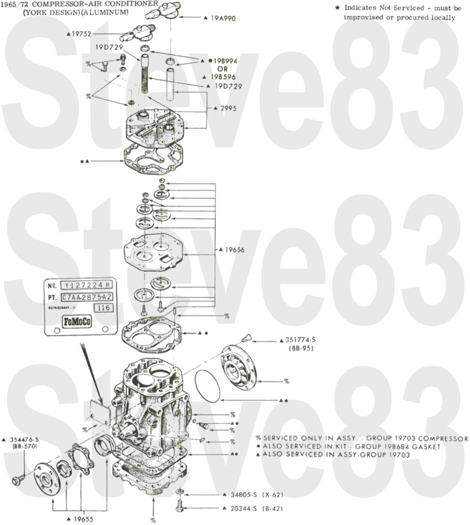 '65-72 York Vertical A/C Compressor
IF THE IMAGE IS TOO SMALL, click it.