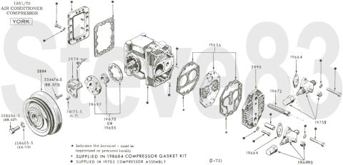 1976 Ford Bronco - '65-72 York Horizontal A/C Compressor IF THE IMAGE IS TOO SMALL, click it.