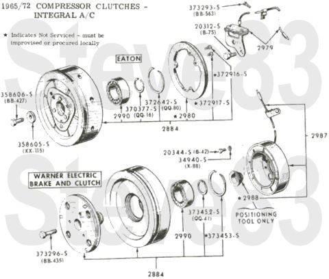 1976 Ford Bronco - '65-72 A/C Clutches IF THE IMAGE IS TOO SMALL, click it.