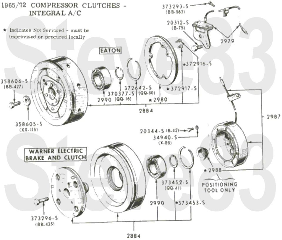 '65-72 A/C Clutches
IF THE IMAGE IS TOO SMALL, click it.