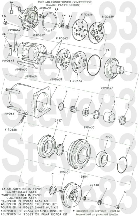 1976 Ford Bronco - '66-72 Ford Swashplate A/C Compressor IF THE IMAGE IS TOO SMALL, click it.