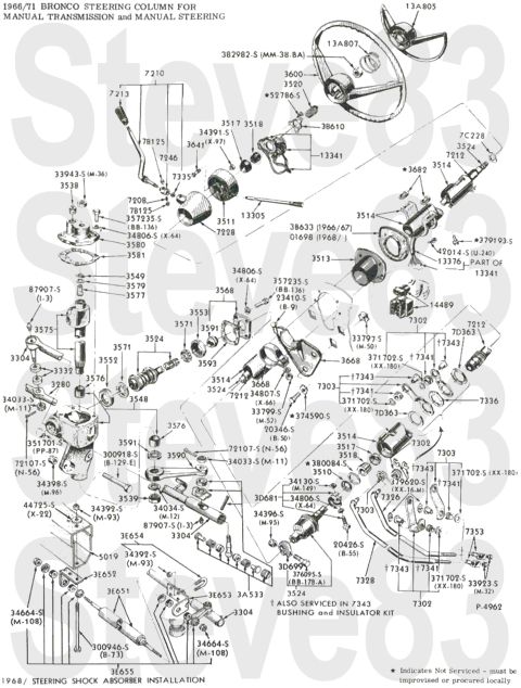 1976 Ford Bronco - '66-71 Manual Steering Column IF THE IMAGE IS TOO SMALL, click it. [url=https://www.supermotors.net/registry/media/1150997] https://www.sup…