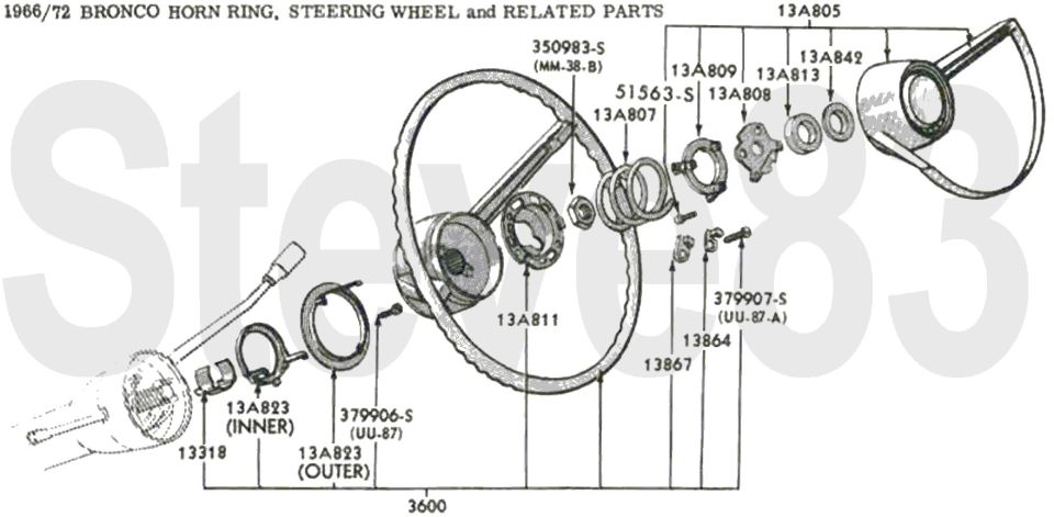 '68-72 Steering Wheel
IF THE IMAGE IS TOO SMALL, click it.