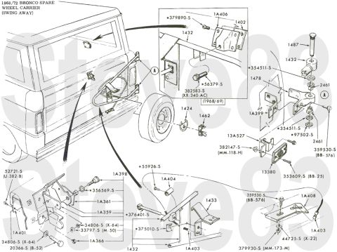 1976 Ford Bronco - '66-72 Swingaway Spare Tire Carrier IF THE IMAGE IS TOO SMALL, click it. [url=https://www.supermotors.net/registry/media/1151067] https://w…