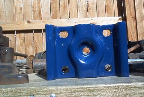 1986 Ford Bronco - You can see on the 10.25 ubolt plate that I had to "feather" out the holes for a 4" Ubolt to fit near the diff on the drivers side.