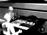 1990 Ford Bronco - Crash test dummies are positioned near a sign in this scene.