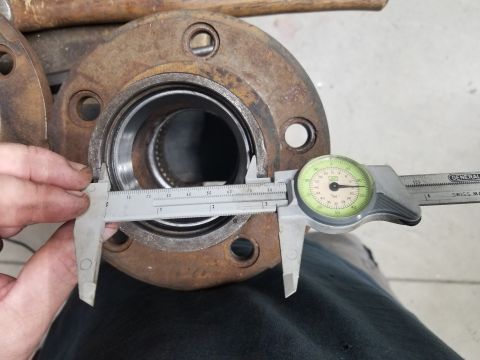 1974 Ford Bronco - I didn't realize this hub was machined 0.05" (nearly 1/16") too small until the seal was ruined. Note the narrow shoulder between…