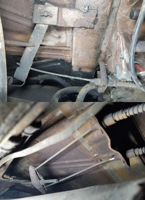 1974 Ford Bronco - While the rear brakes were apart, I tested the e-brake by depressing the pedal fully, and then releasing it. It didn't spring back up, whic…