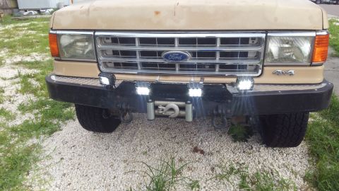 1990 Ford F-250 - added a set of 4 cheap LED pods to the front for practical and aesthetic reasons.