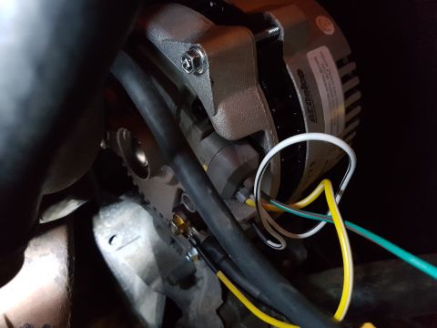 1978 Ford Bronco - Wiring connects to an ACDelco alternator, part of a vehicle's electrical system.