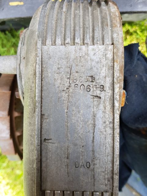 1978 Ford Bronco - A close-up view of a metal part with stamped numbers and letters. The numbers '18631' and '6068' are visible, along with the letters 'DAO'.