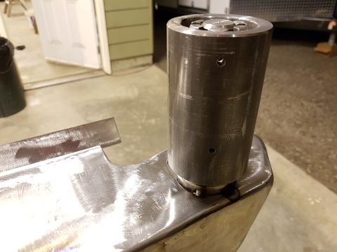 1978 Ford Bronco - Close-up of a metal component, possibly part of a larger assembly.