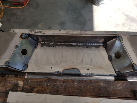 1978 Ford Bronco - Custom metal fabrication work, likely for a vehicle component.