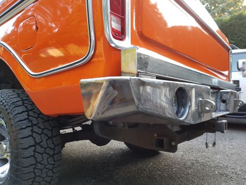 1978 Ford Bronco - Custom steel rear bumper installed on a 1978 Ford Bronco.