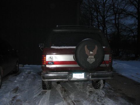 1989 Ford Bronco - Dark shot, sorry. Just trying to show off the Bronco's Kiester