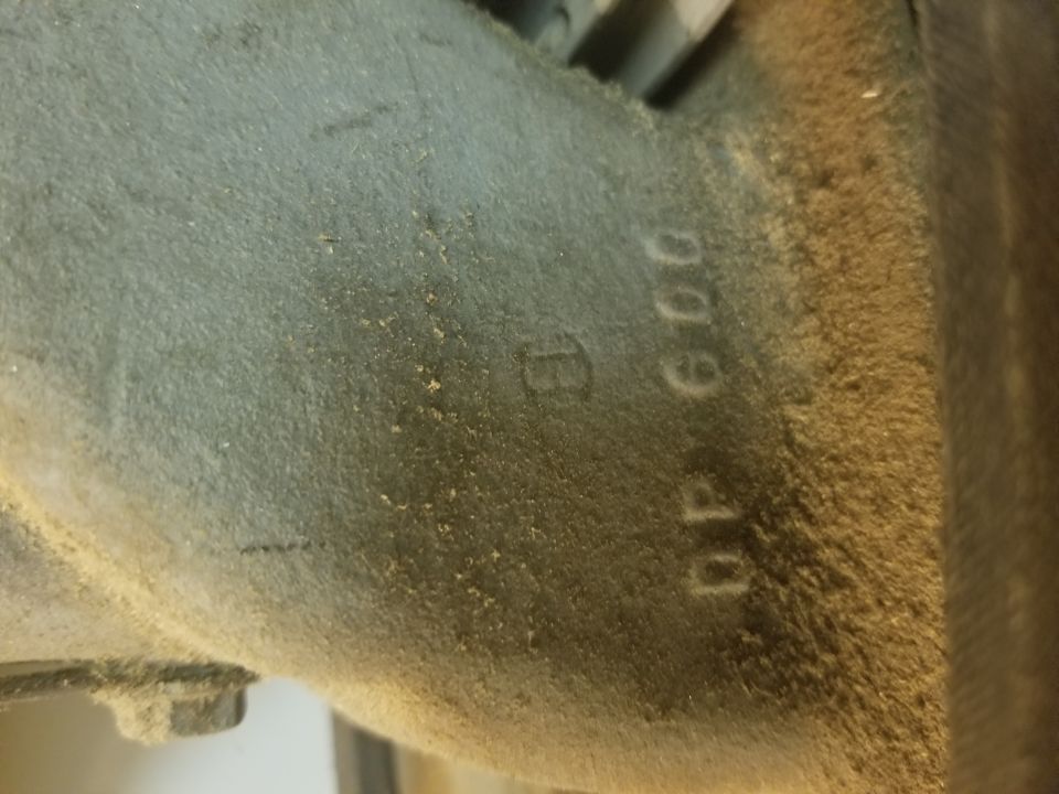 Part with casting numbers DP 600 and a B