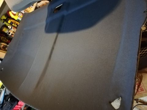 1996 Ford Bronco - A gray headliner with a dark blue trim piece is shown, with a Supermotors.net watermark at the bottom right.