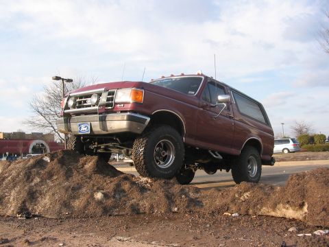 1989 Ford Bronco - You too can concquer a muddy snow bank in a parking lot!