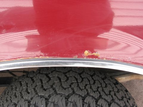 1989 Ford Bronco - a picture of the surface rust I have around the driver side rear wheel well