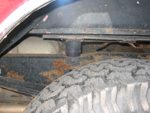 1989 Ford Bronco - Rear passenger side Body Lift Rubber Donut and Bracket