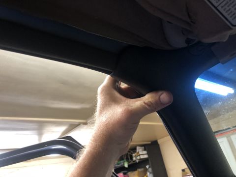 1995 Ford Bronco - Working on the interior trim of a 1995 Ford Bronco.