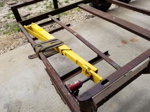 2004 Land Rover Land Rover - To straighten them, I used a 2-post lift arm, a heavy commercial ratchet strap, and a bottle jack.
