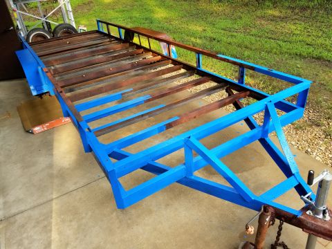 2004 Land Rover Land Rover - After pressure-washing it all a few times, I rolled on the same Rustoleum Sail Blue (7724502) that I used on the welding cart & the 4-post…