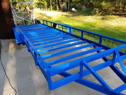 2004 Land Rover Land Rover - After pressure-washing it all a few times, I rolled on the same Rustoleum Sail Blue (7724502) that I used on the welding cart & the 4-post…