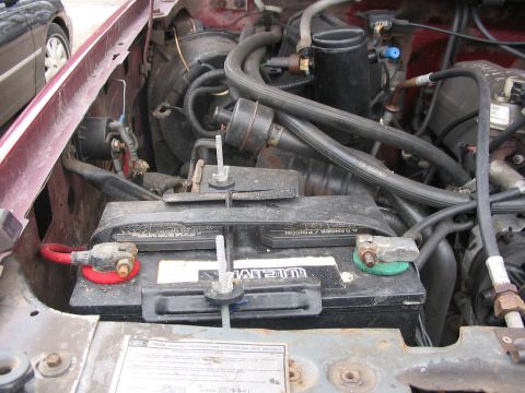 1989 Ford Bronco - new tie downs for the battery