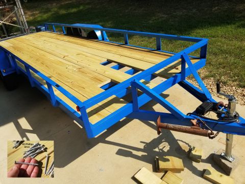 2004 Land Rover Land Rover - It took 10 2x10x16s (and a 2x10x10 to fill those last 2 holes) to deck it. I'm staggering the cuts, and ripping one of the center boards th…