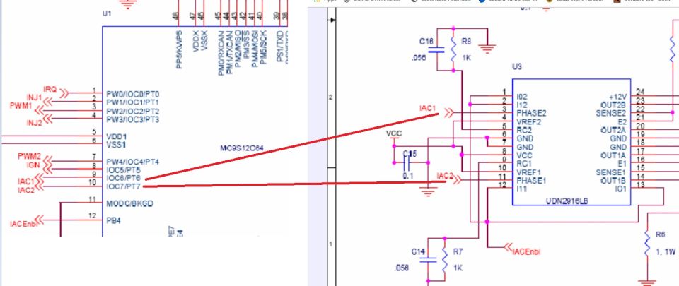Schematic diagram with electronic components and labels.