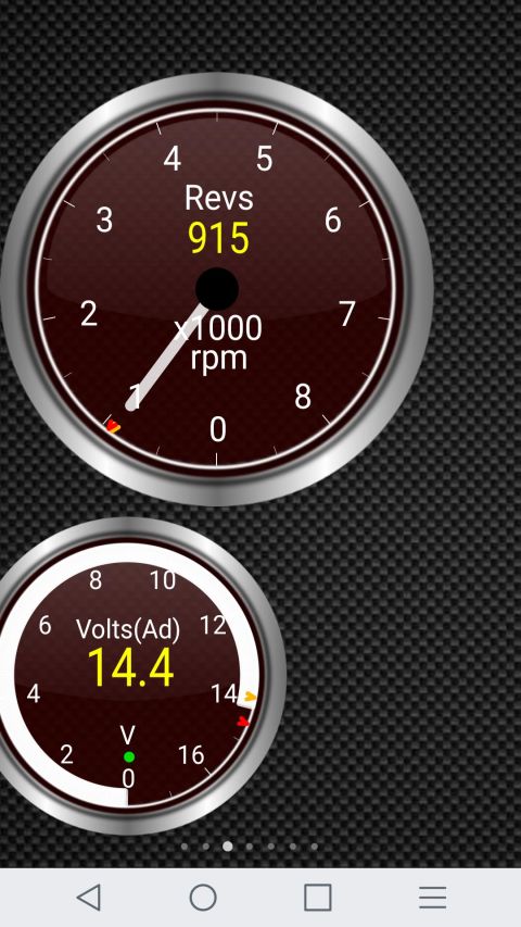 1996 Ford Bronco - Digital gauges display engine RPM and voltage, indicating a vehicle's operational status.