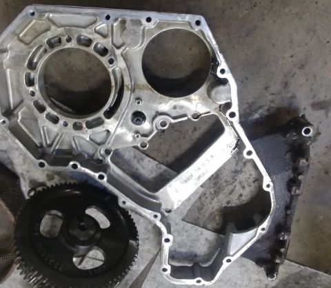 1996 Ford Bronco - 20191023 - Inside of the timing cover is stamped "Made In U.S.A".