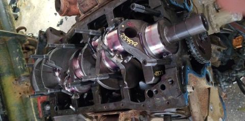 1988 Ford Bronco - new reman crankshaft is from Crankshaft Supply and bought from Rockauto. it was ground with i believe .010" over and came with ACL Alu…