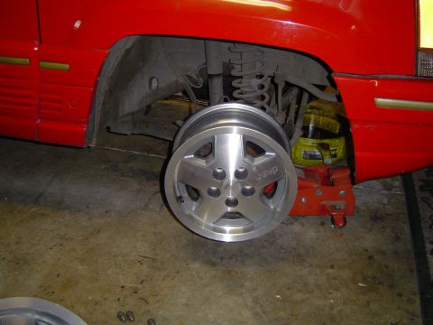 1993 Jeep Grand Cherokee - Got these wheels too, a little more bling than the stockers