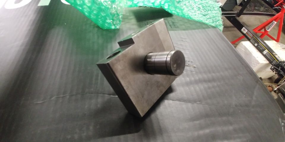 20191101 - Machined rocker pedestals in from Power Driven Diesel so the ARP head studs can be installed.