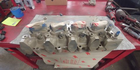 1996 Ford Bronco - 20191105 - Head painted and drying. Ran out of paint, it needs another coat or two.