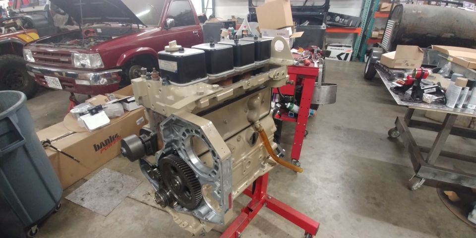 20191112 - Engine is being put back together. Looks pretty good for a rattle can paint job I think.