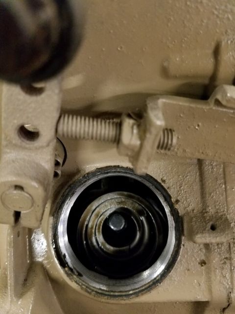 1996 Ford Bronco - 20191114 - Installed the second one, turned over gently to make sure movement is good. Slight catch in the motion. Back it off, look at the…
