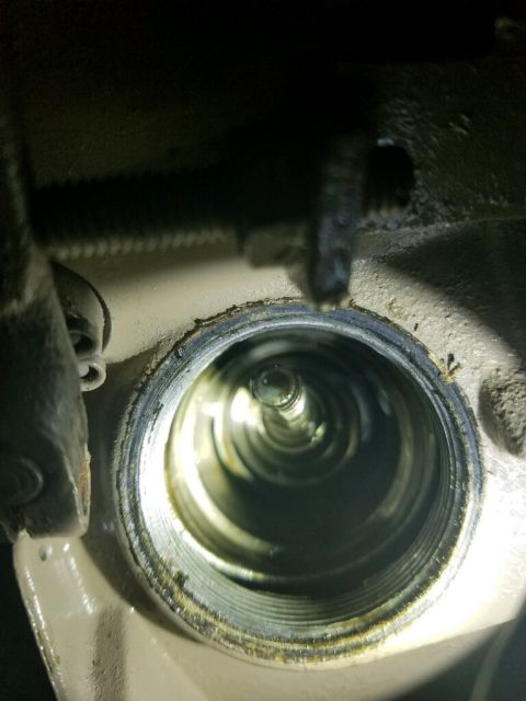 1996 Ford Bronco - 20191114 - Installed the second one, turned over gently to make sure movement is good. Slight catch in the motion. Back it off, look at the…