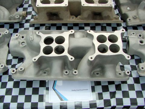 1969 Ford Mustang - This intake manifold is labeled as a Shelby Dual Quad Intake, not a 1969 Ford Mustang part.
