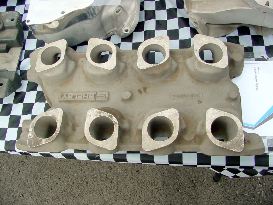 Shelby intake manifold with eight ports and part number 9-0270-0500 visible