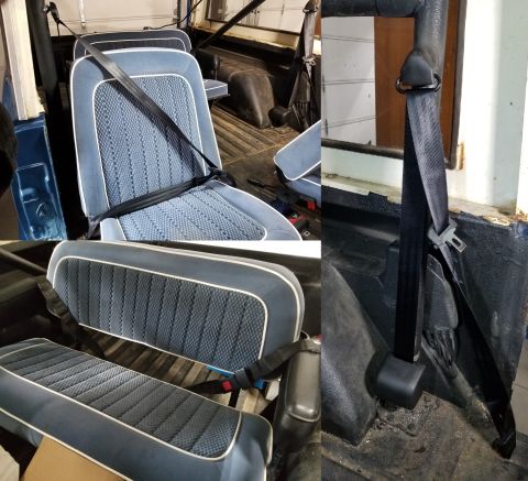 1974 Ford Bronco - These inexpensive seat belts were relatively easy to add. The rears simply bolted down (with newer bolts, since the originals were rusted &…