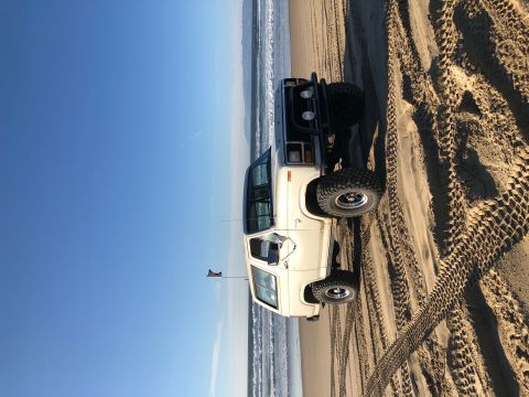 1981 Ford Bronco - This 1981 Ford Bronco is shown on a sandy beach with the ocean in the background.
